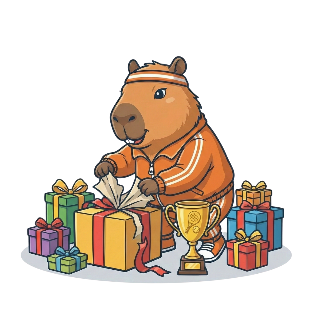 Capivara com presentes